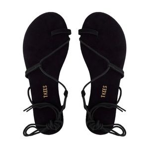 Tkees jo black suede lace up sandals